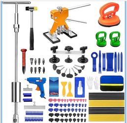 Paintless Dent Removal Kit,  for Dent Repair, Car Dent Repair Kit with T-Bar, Bridge Puller, Golden Lifter, Car Dent Remover for Car,Refrigerator, Doo