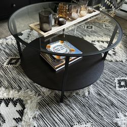 Ikea glass coffee table 