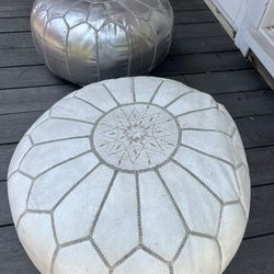 2 Ottoman Puffs For Bedroom Or Den 