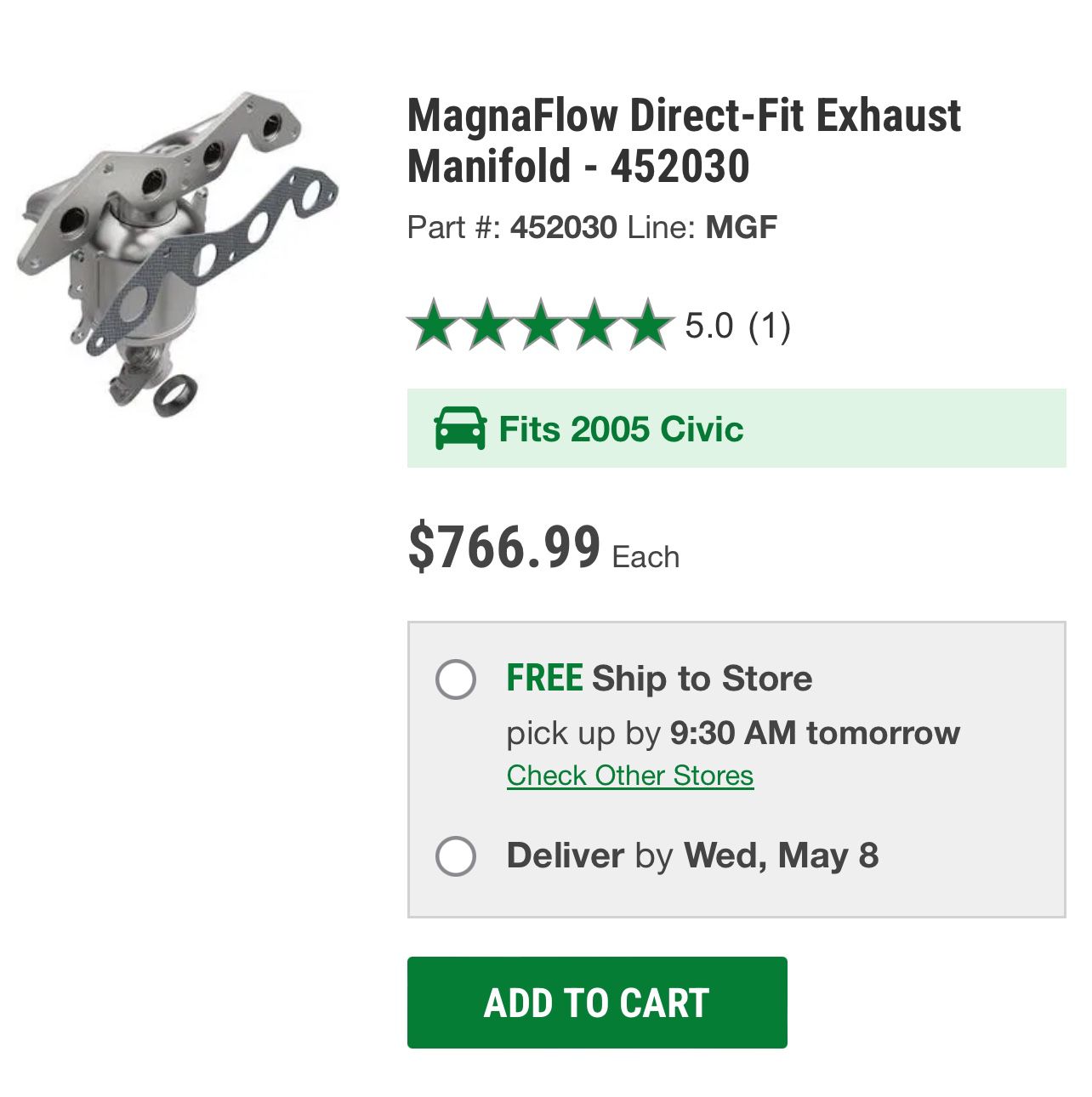 MagnaFlow Direct-Fit Exhaust Manifold