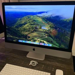 2019 Apple iMac Large 27” Screen 5K Retina Display 32 Ram 3.7 GHz i5 intel 500gb ssd   Works great  You can test it out before buying   Comes with app
