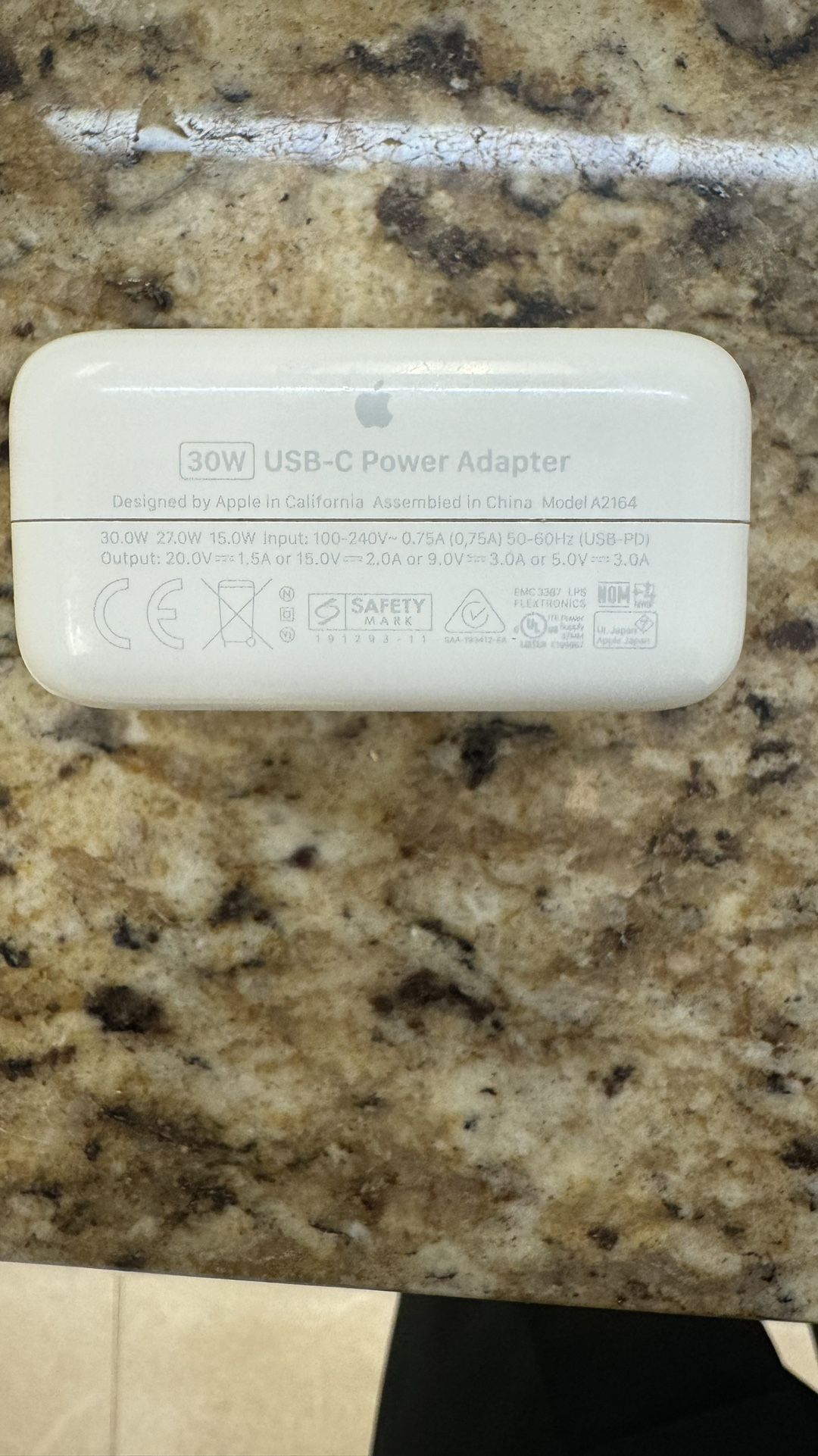 Apple 30 Watts Fast Charger Type C For iPhone 15
