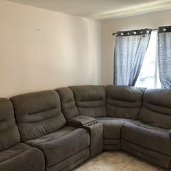 Almost NEW Grey Couch With USB