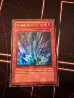 Torrential Tribute LON-025 1st Edition Ultra Rare Damaged Labyrinth of Nightmare