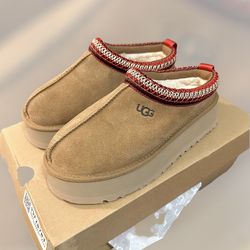 UGG NEW w/ Box Womens Tazz Platform Slippers Sz 6 Chestnut *AUTHENTIC*