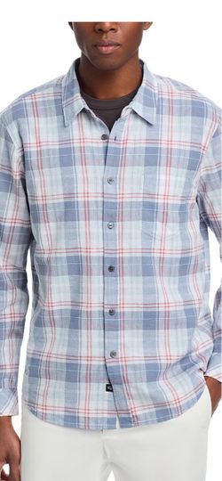 Rails Clyde Printed Button Front Shirt Size Large Color Legacy Blue
