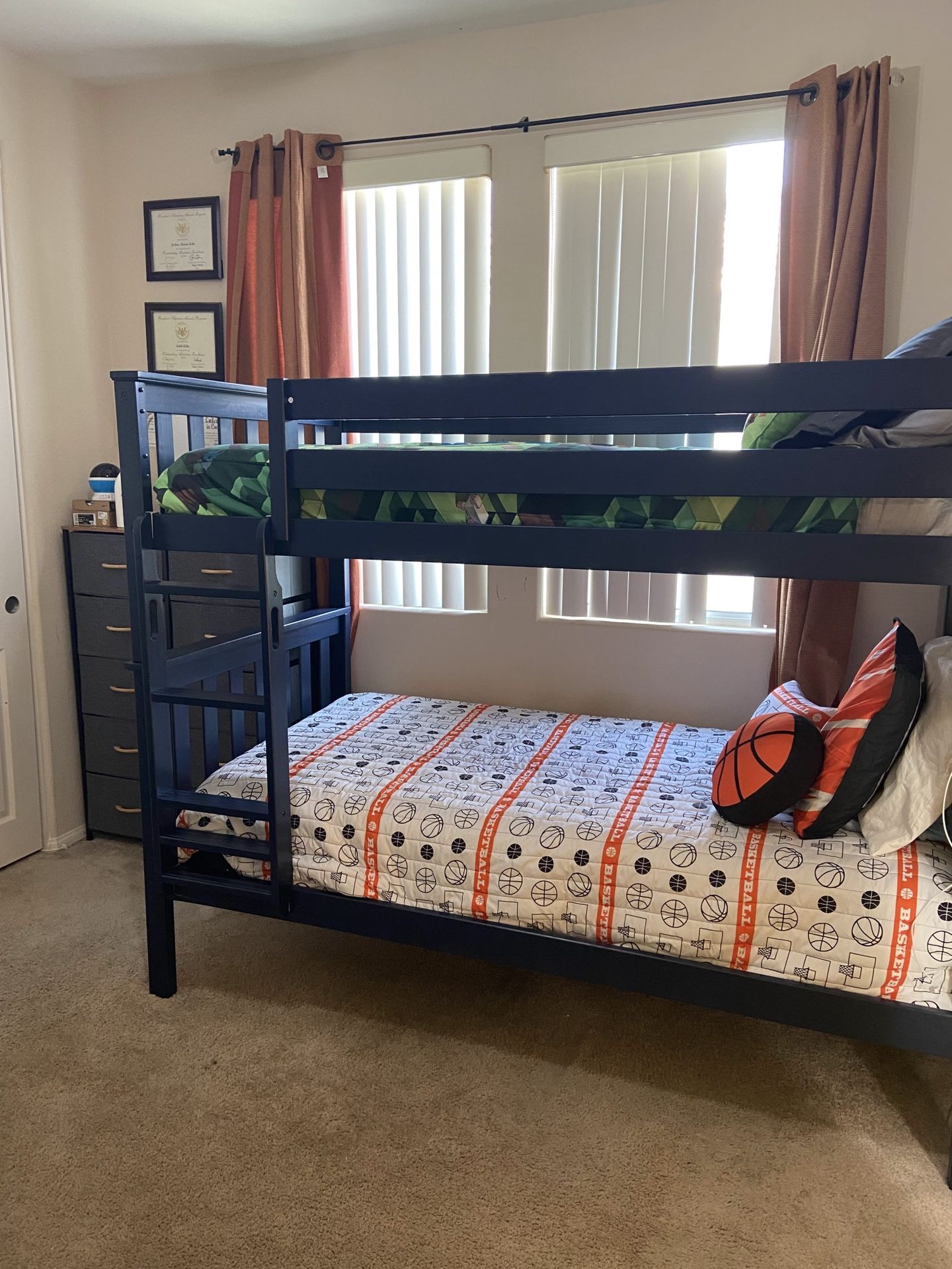 Twin Over Twin Bunk Bed plus Mattress
