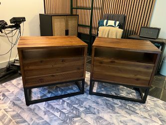 Pair of industrial end tables