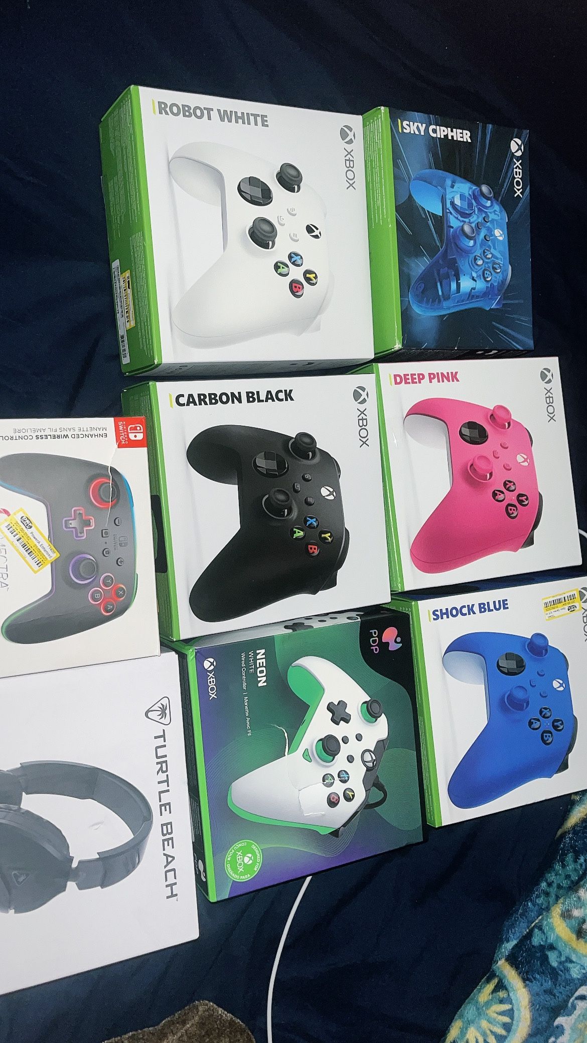 Xbox Controllers, Switch Controller, TB Headset