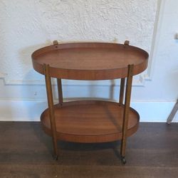 Vintage WoodenServing/Tea Cart. 27" Tall, x 26" Length x 17" Width.