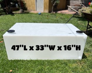 100 Gallon Water Tank – Low Profile Poly Tank – Mobile / Covered Bed Use