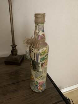 Homemade decorative bottle