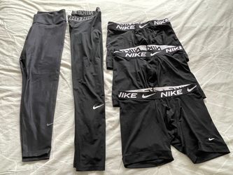 Nike Pro Dri-Fit Lot Black 2 x Compression Leggings and 3 x Briefs for Jogging / Gym (Men’s)