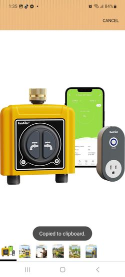 RAINPOINT WiFi Water Timer with Brass Inlet, 2 Outlets Sprinkler Timer,Automatic Irrigation System Controller, APP & Voice Control, Irrigation by Weat