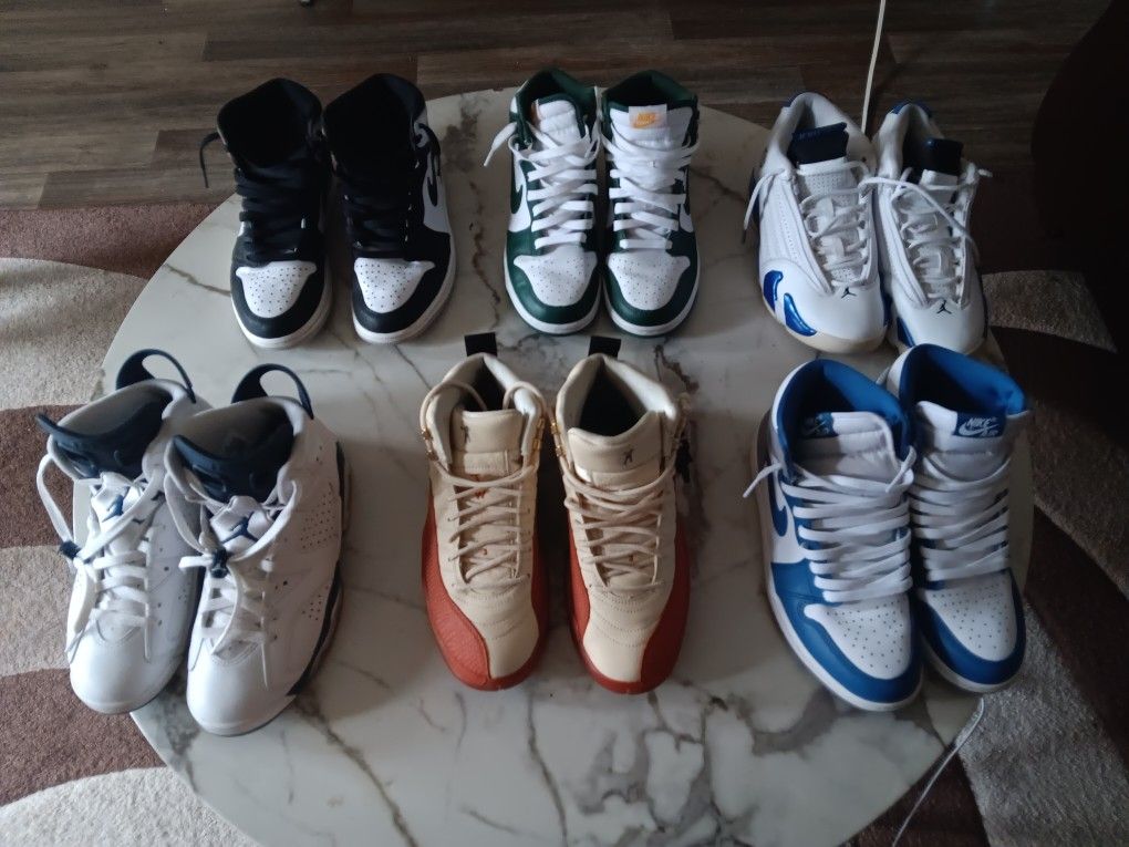 Nearly New Jordan Sneakers!

We are selling several pairs of gently used Jordan's, most of which were only worn 1-2 times before they were outgrown.