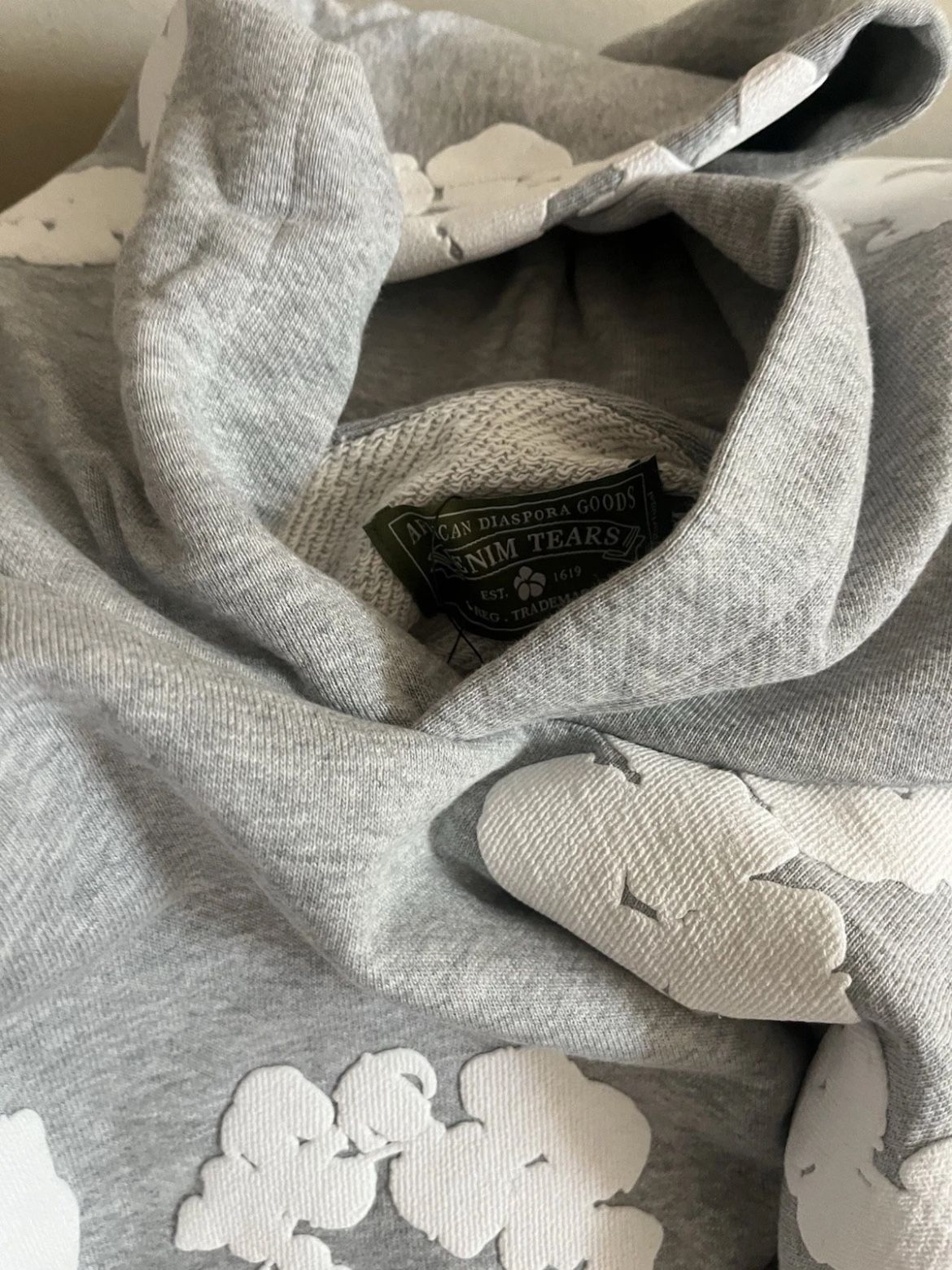 denim tears hoodie TAGS AND RECEIPT