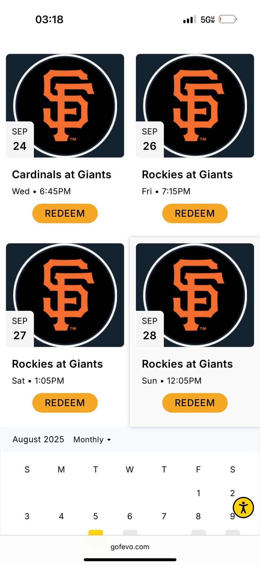 2 Giants Ticket Redeem Codes