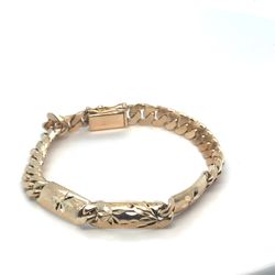 Curb Link Gold 14KT 17.2g Bracelet 