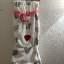 Disney  Mickey Mouse Valentines Faux Fur Throw Blanket