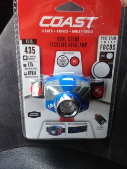 COAST DUAL COLOR FOCUSING HEADLAMP 435 lumens bright 17h max run time