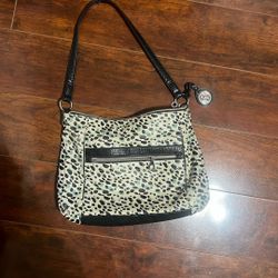animal print leather purse 