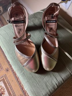 Vagabond Metallic Gold Strappy Heels