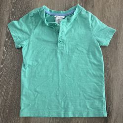 Tommy Bahama Boys Short Sleeve Henley Green Shirt Size 5T 