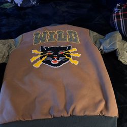 Basquiat "Wild" Wool Varsity Jacket