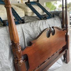 Antique Headboard, Footboard