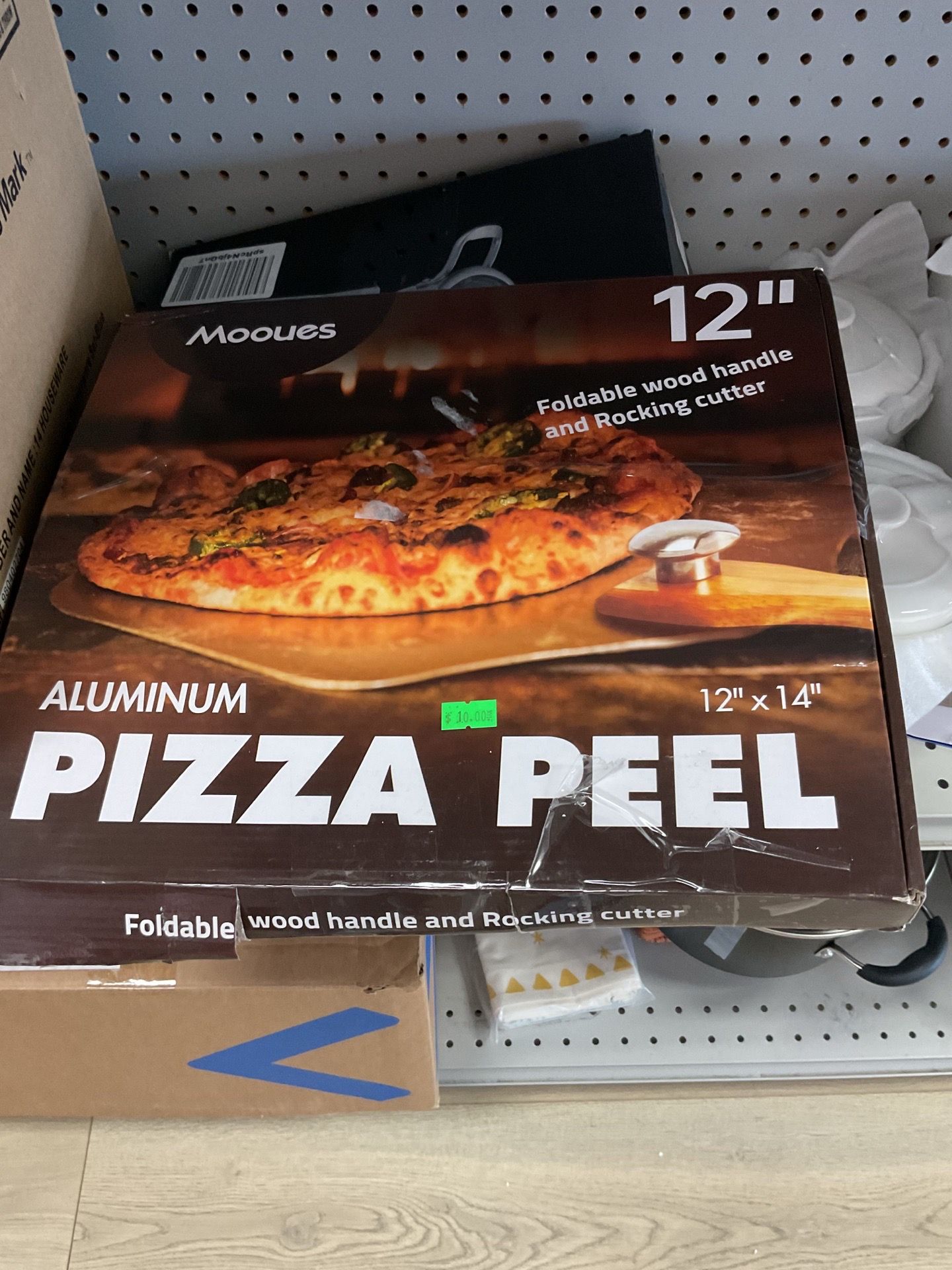 Mooues Aluminum Pizza Peel 12x14 w/ Rocking Cutter