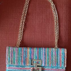 Multi Colored Handbag Purse Like New