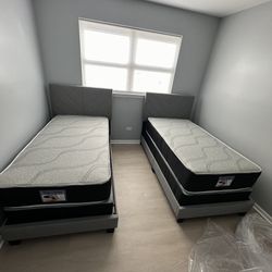 Brand New Twin Bed Frame With Mattress And Box Spring For Only $299 🚨Ready For Delivery 🚛