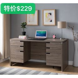 Computer Desk With 6 Drawers 
