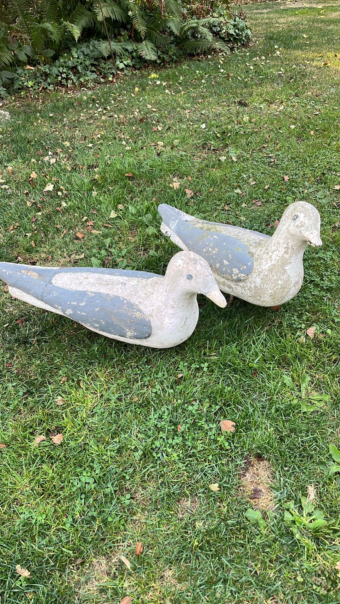 Two Large Concrete Seagulls $20 