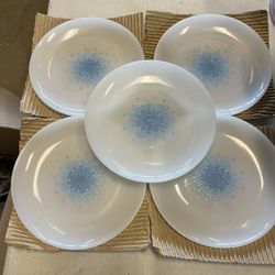 Fire King Blue Mosaic Plates