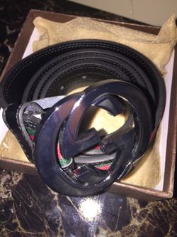 Black and red Gucci belt