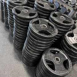 NEW Rubber Grip Plates 2” Plates (2.5lbs- 45lbs / $1.20 per LB)