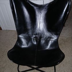 Butterfly Black Leather Chair 