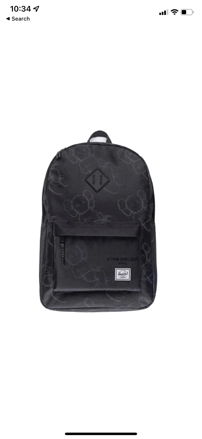 Kaws Backpack KAWS HOLIDAY JAPAN X Herschel Supply Backpack Black US