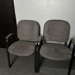 2 Gray Office Chairs