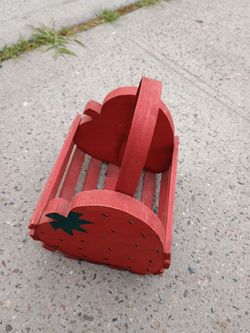 Wooden strawberry basket