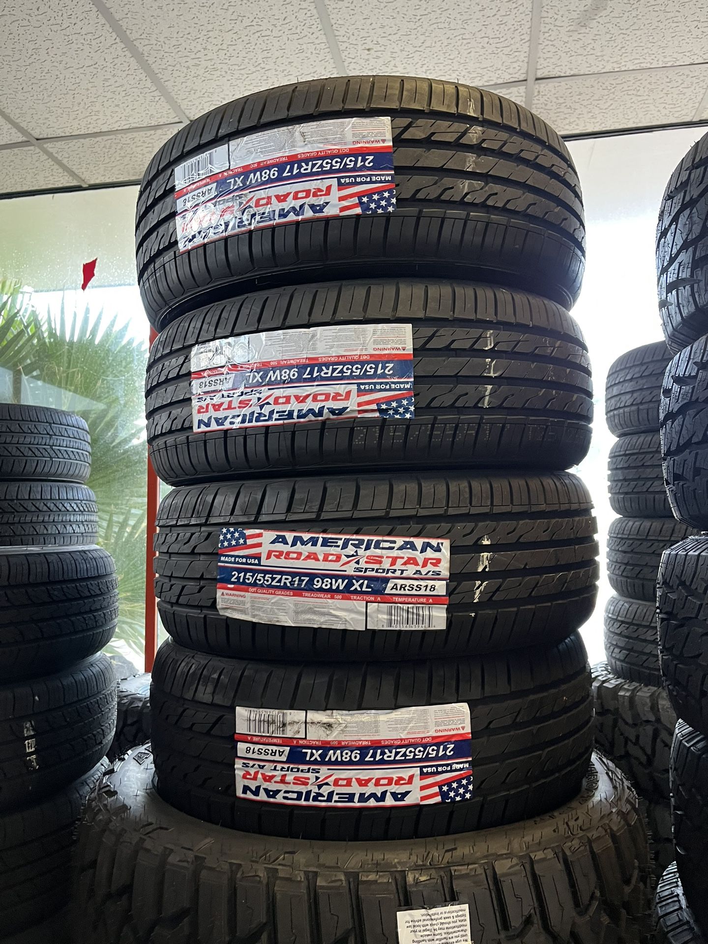🔥📲215/55/17 Vendo Set De Llantas Nuevas Marca American