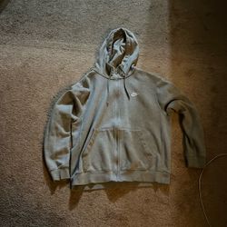 Grey Nike Zip Up Hoodie