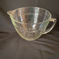 Vintage Anchor Hocking 8 Cup/2qt Clear Spout Measuring Bowl