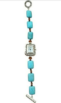 Mountain Blue Turquoise and Crystal Watch