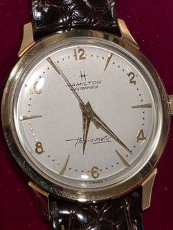 Vintage Hamilton thin-o-matic Masterpiece solid 14k gold