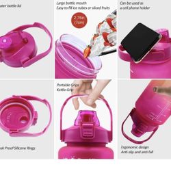 Water Bottle 4pack  Water Bottle Set Sports with Straw BPA Free