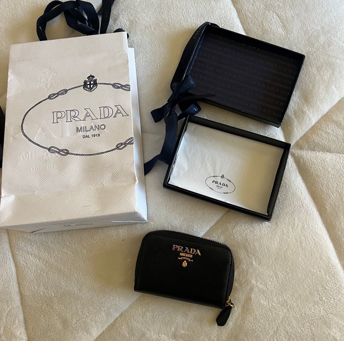 Prada Saffiano Leather Black Wallet