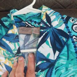 Teal Print Shirt
