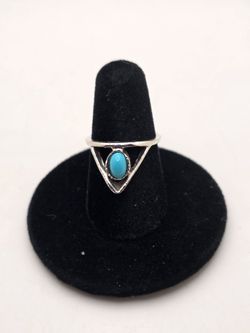 Marquise Turquoise Chevron Ring